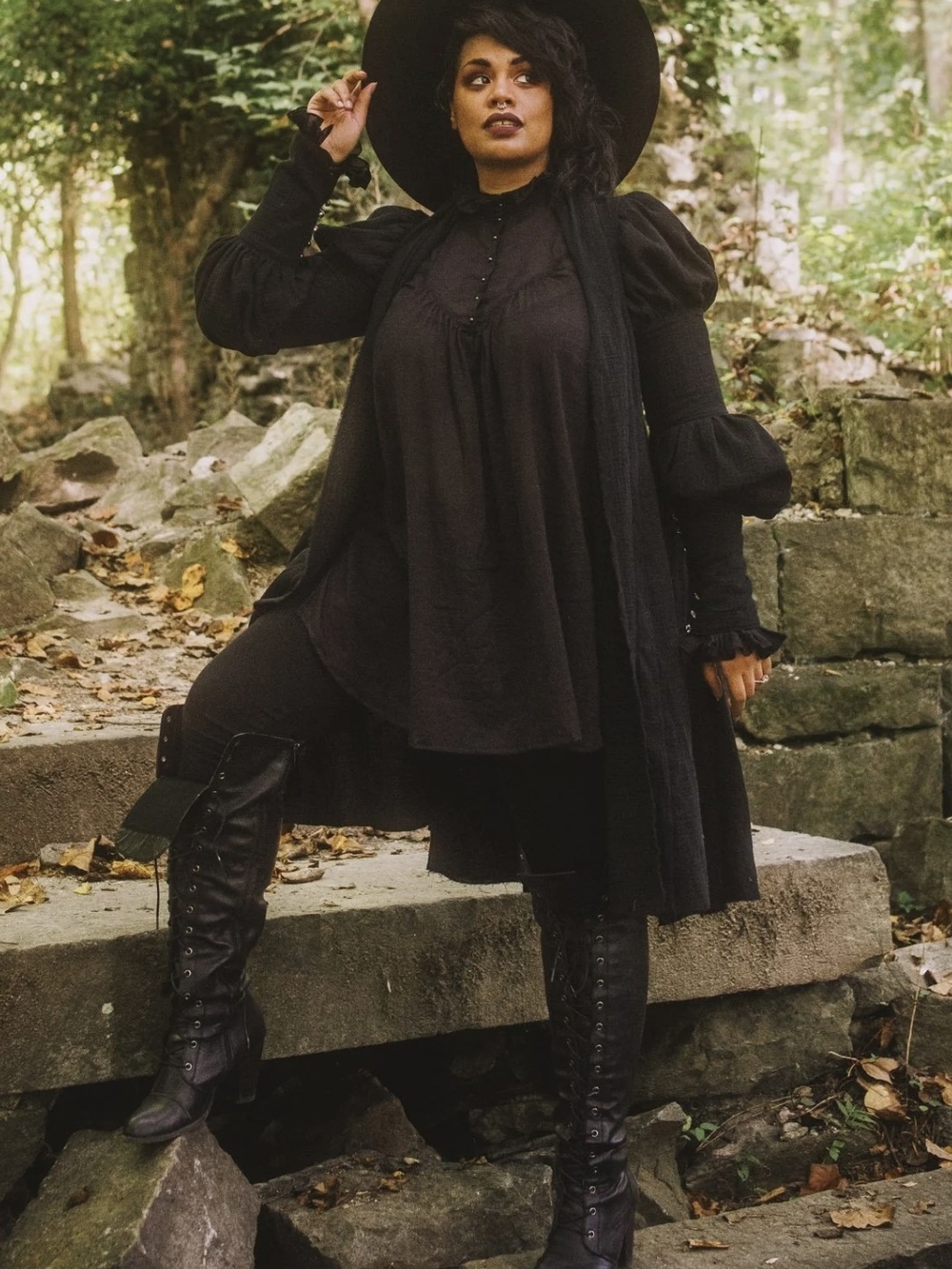 I Do Declare Orthia Wrap Jacket Bise Sleeve Vintage Victorian Goth - Picture 6 of 7